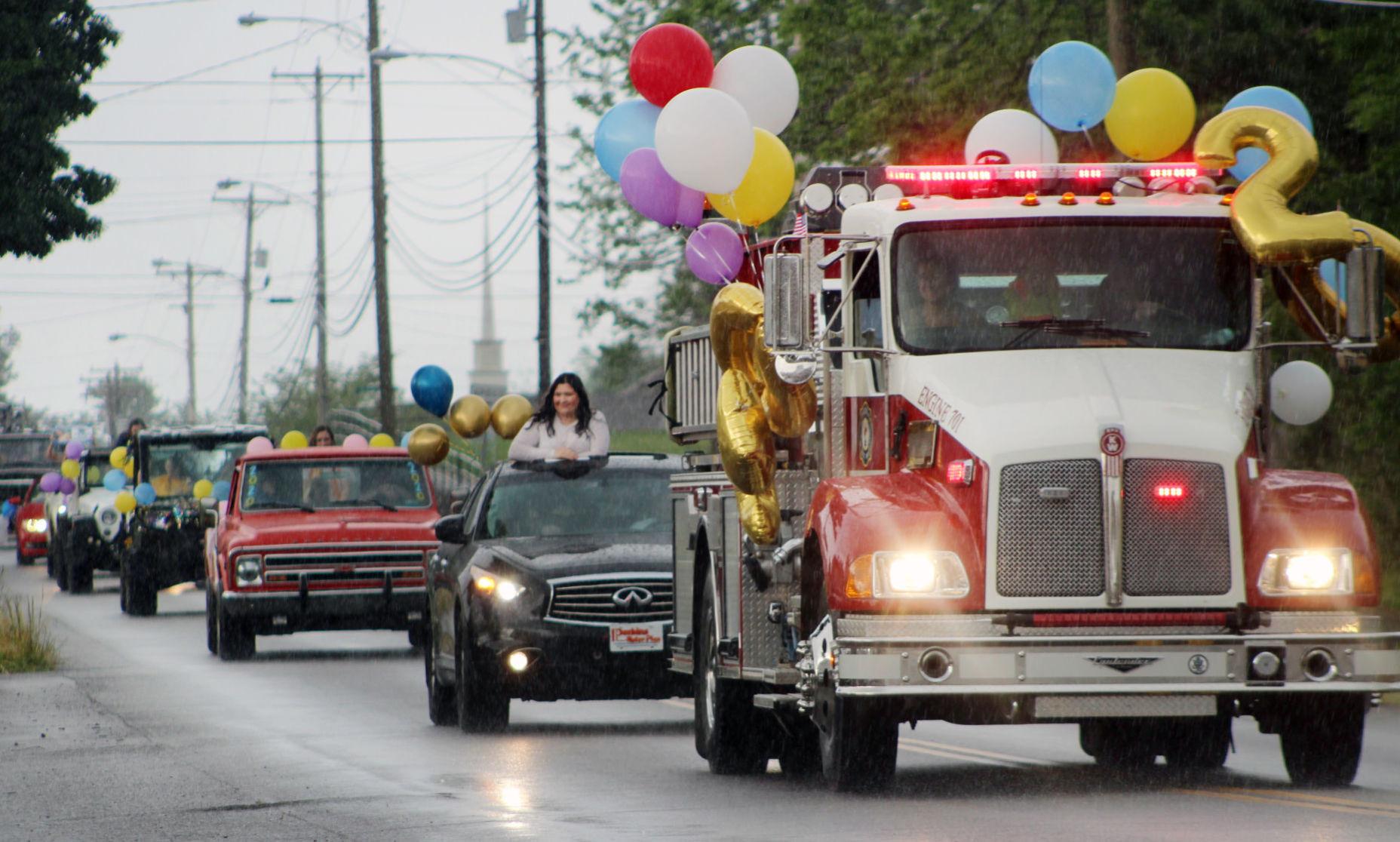 Seniors start, end with parade